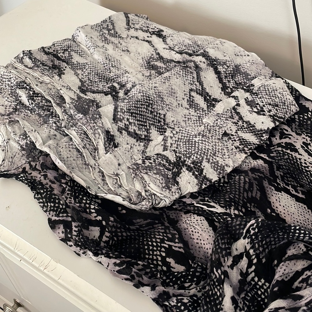 5 for $5 snake print shimmer infinity scarf very good condition